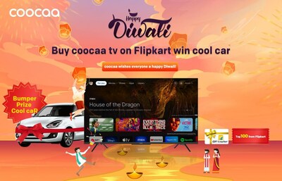 Diwali——Buy coocaa TV on Flipkart win cool car (PRNewsfoto/coocaa)