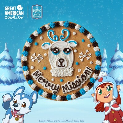 In celebration of the movie debut, Build-A-Bear is adding a touch of sweetness to the holiday by teaming up with Great American Cookies on an exclusive seasonal treat: the 'Glisten and the Merry Mission' Cookie Cake, as cookies – and a cookie break – are a fun and delicious theme in the brand’s new holiday film.