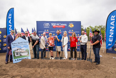 Helping A Hero, Bass Pro Shops and Lennar Break Ground on Home for Wounded Veteran, Staff Sergeant Ross Cox, USA (Ret.), in Tampa, FL. Pictured L to R (Andrew Wright, President of South Shore Yacht Club HOA; Meredith Iler, Founder of Helping A Hero; Daniel Alvarez, Florida House of Representatives; Major JP Pelkey, USA (RET); Steve Smith, Tampa Division President for Lennar; Asher Cox; SSG Ross Cox , USA (RET); Nicole Cox; Hope Cox; Jarron Ritchie, General Manager of Bass Pro Shops Tampa; and Tate Stevens, an American country music artist and National Ambassador for Helping a Hero.)  Photo Credit: Alicia Pesco, Grey Street Studios