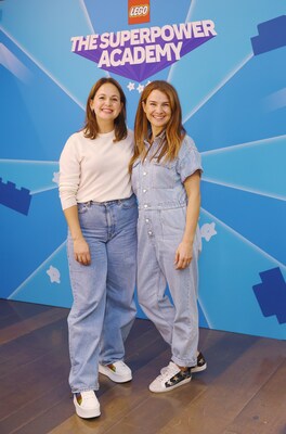 Giovanna Fletcher and Izzy Judd attends the launch of the LEGO® Superpower Academy; a new immersive play experience designed to help families unlock their superpower of play to celebrate World Play Day (12th October). For tickets and more information visit https://www.lego.com/en-gb/world-play-day/superpower-academy