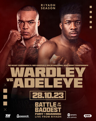 Fabio Wardley and David Adeleye will go head to head for Wardley’s British Heavyweight title belt at the Battle of the Baddest event on 28 October at Riyadh Season