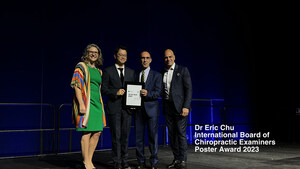 Dr. Eric Chu Honored with International Board of Chiropractic Examiners Poster Award at WFC Congress