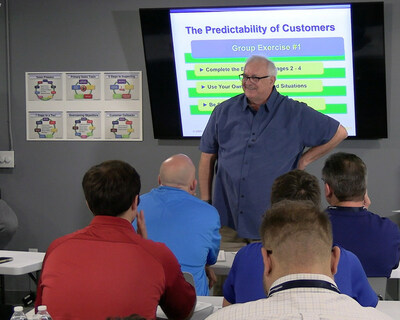 Todd Hayes teaching his 30-year tested Auto Shop Concept to a room of North America's top shop owners.