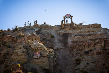 Monster Energy's Tom van Steenbergen Takes Second Place in the 2023 Red Bull Rampage Contest in Virgin, Utah
Description: