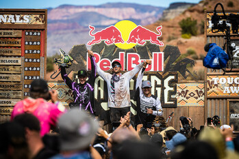 Monster Energy’s Cam Zink Takes First Place, and Tom van Steenbergen Takes Second Place in the 2023 Red Bull Rampage Contest in Virgin, Utah
