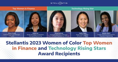 Five Stellantis women received awards for their financial and technical acumen and achievements at the Women of Color STEM DTX Conference Oct. 13 in Detroit. The conference honors the significant achievements of women in STEM, ensuring that their accomplishments to create, innovate, and inspire within technical fields remain highly visible.