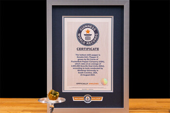 Pepper X with Guinness World Record by Julian Bracero