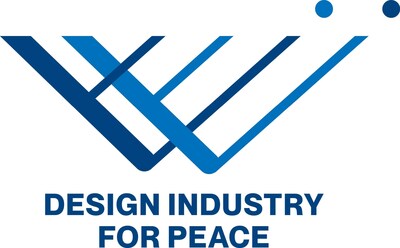 clean design of peace symbol with sections of blue,...