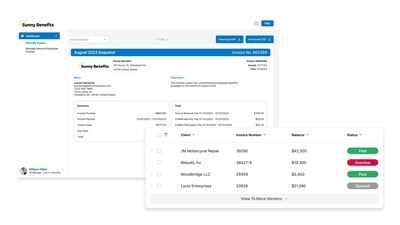 Sample of TPA Stream's Consolidated Invoicing platform