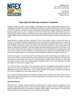 NGEX KICKS OFF NEW DRILL SEASON AT LUNAHUASI (CNW Group/NGEx Minerals Ltd.)