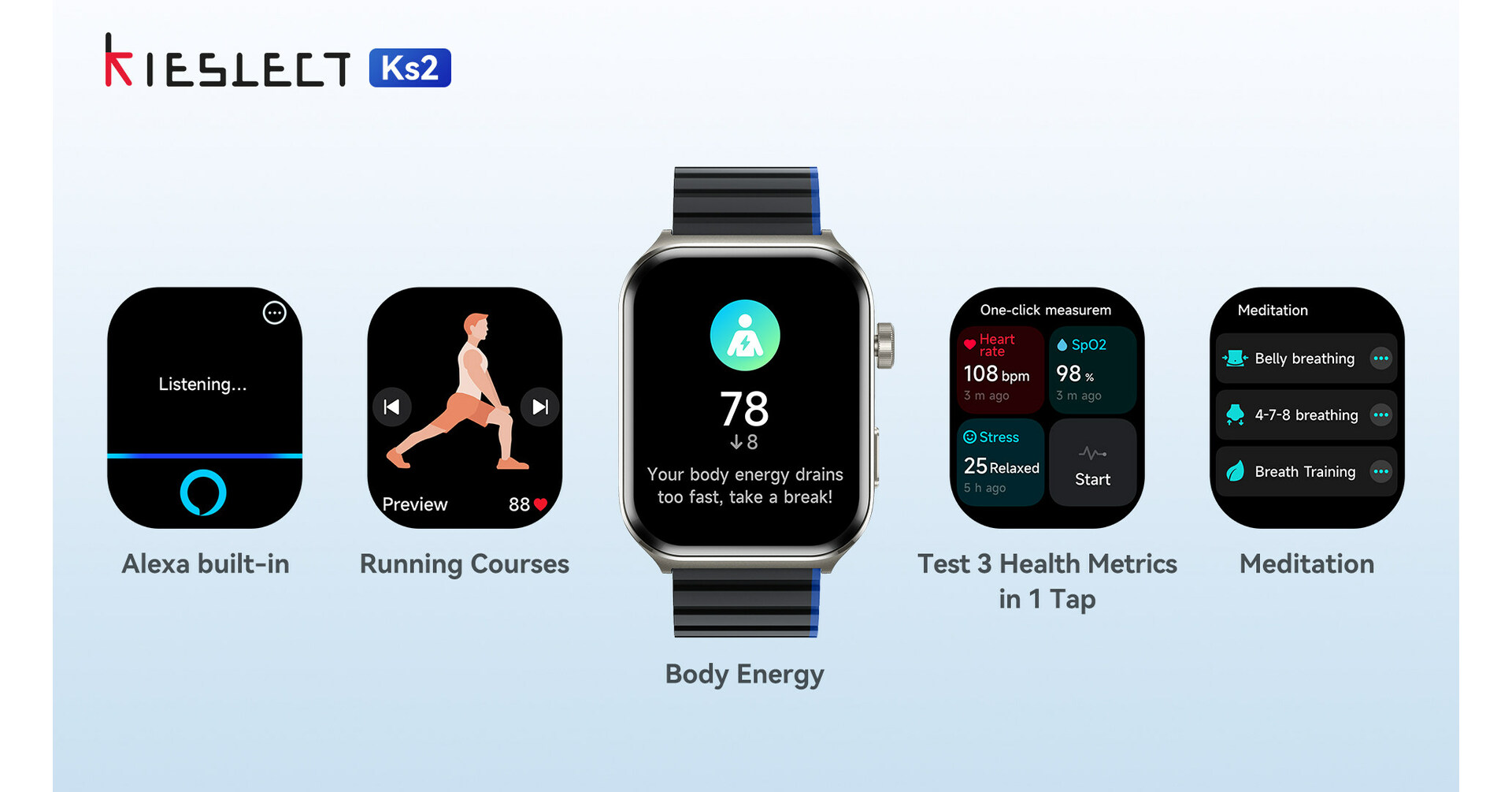 Be smart in style with the innovative Ks2 smartwatch from Kieslect, launching today