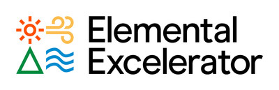 Logo for the organization Elemental Excelerator, which includes an icon for each of the four elements.