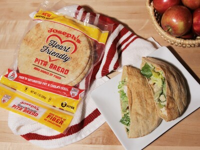 Joseph’s Heart Friendly Pita Bread as a Chicken Caesar Salad Pocket Bread Sandwich