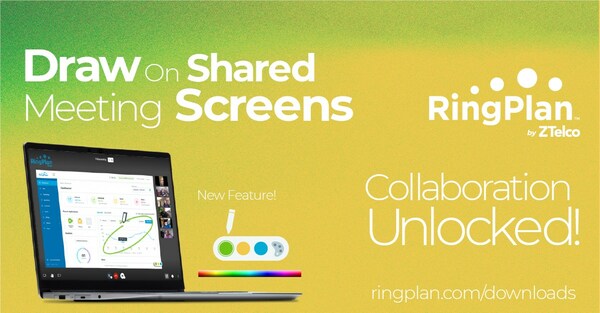 Draw on your screen during live virtual meetings using RingPlan Meet