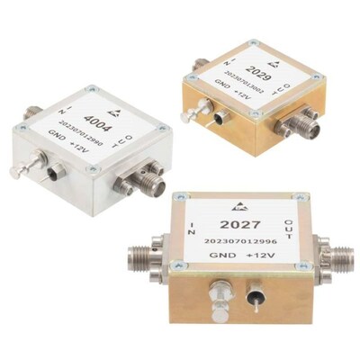 Pasternack's new frequency multipliers and dividers are snugly fitted within compact coaxial packages.