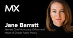 MX Names Jane Barratt Chief Advocacy Officer and Head of Global Public Policy