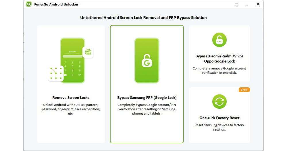 How to Bypass Factory Reset Protection on Android? Try FonesGo Android Unlocker