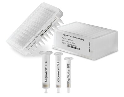 New OligoWorks SPE Kits and components to improve sample preparation for LC-MS-based bioanalytical quantitation of therapeutic oligonucleotides.