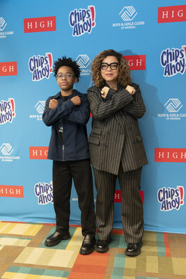 Chips Ahoy! and the Boys & Girls Clubs of America hosted a panel discussion about the importance of representation in the arts to launch the Chips Ahoy! Happy by Design AR art exhibition on October 17, 2023. Pictured are Langston Howard, a teen member of Boys & Girls Clubs of Southeastern Michigan and featured artist in Chips Ahoy!’s Happy by Design program; and Ruth E. Carter, two-time Academy Award winning American film costume designer and Boys & Girls Club alumna.