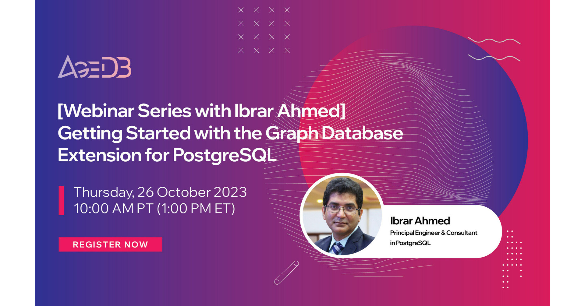 AGEDB is Announcing the Commencement of inar Series with Ibrar Ahmed