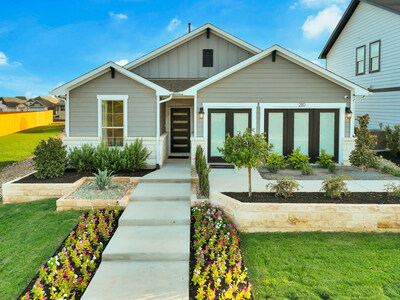 Pinion Floor Plan Exterior at Trinity Ranch | New Homes in Elgin, TX by Century Communities