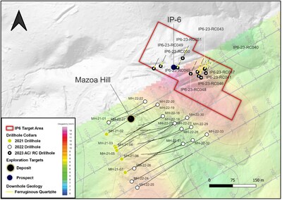 Figure 3: Overview of current drilling at the IP-6 Exploration Target (CNW Group/Golden Shield Resources)