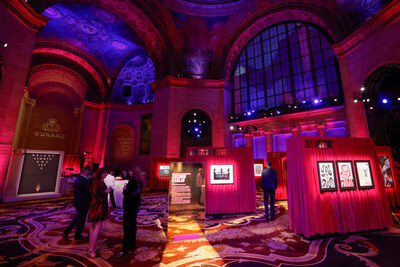 Cunard unveiled artwork for new ship Queen Anne at an event hosted by the luxury cruise line in their former New York headquarters - now Cipriani 25 Broadway - Wednesday, Oct. 18, 2023. (Jason DeCrow/AP Images for Cunard)
