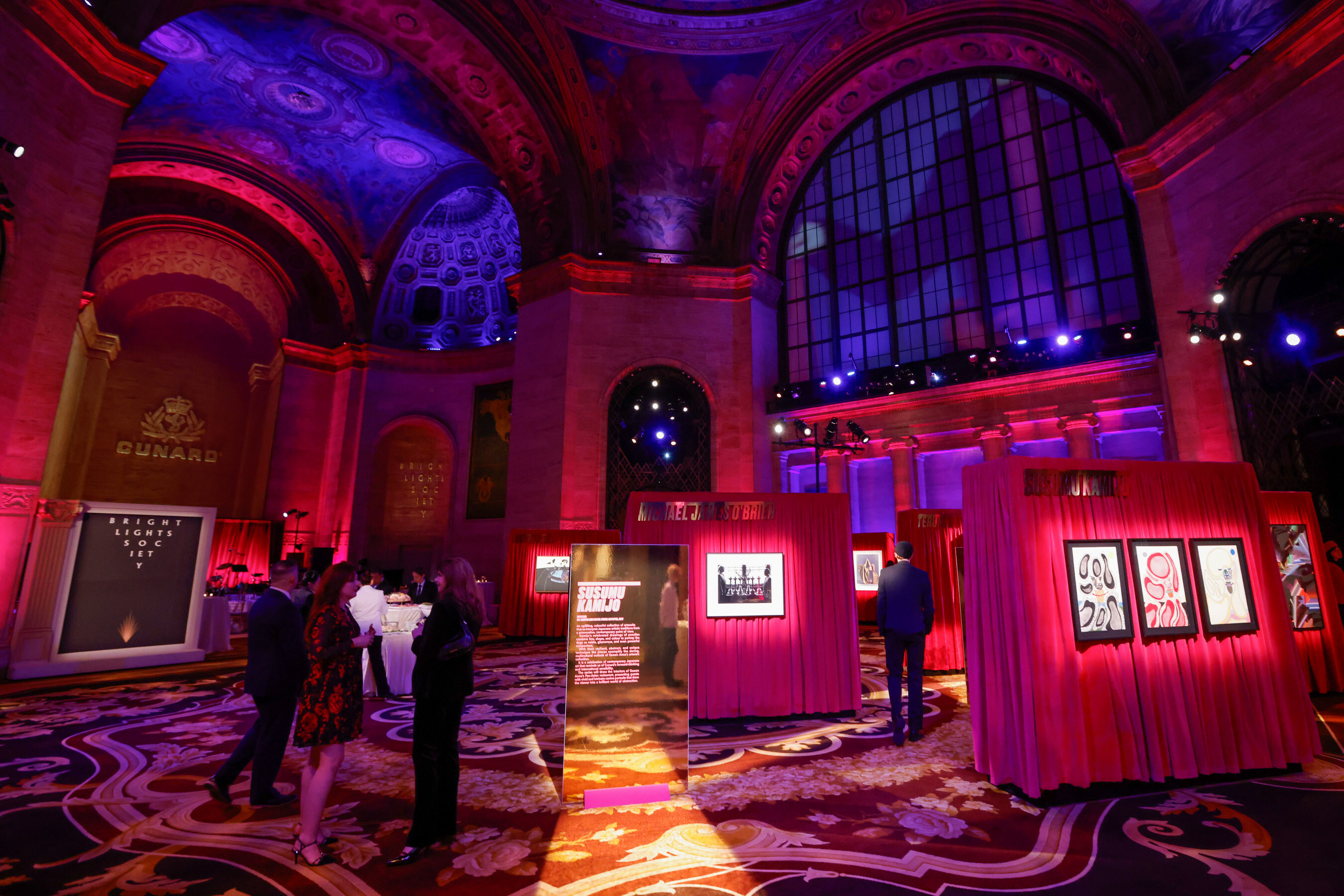 Cunard unveiled artwork for new ship Queen Anne at an event hosted by the luxury cruise line in their former New York headquarters - now Cipriani 25 Broadway - Wednesday, Oct. 18, 2023. (Jason DeCrow/AP Images for Cunard) (PRNewsfoto/Cunard)   (Image at LateCruiseNews.com - October 2023)