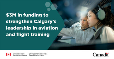 MP Chahal announces federal investment to expand pilot training in Calgary (CNW Group/Prairies Economic Development Canada)