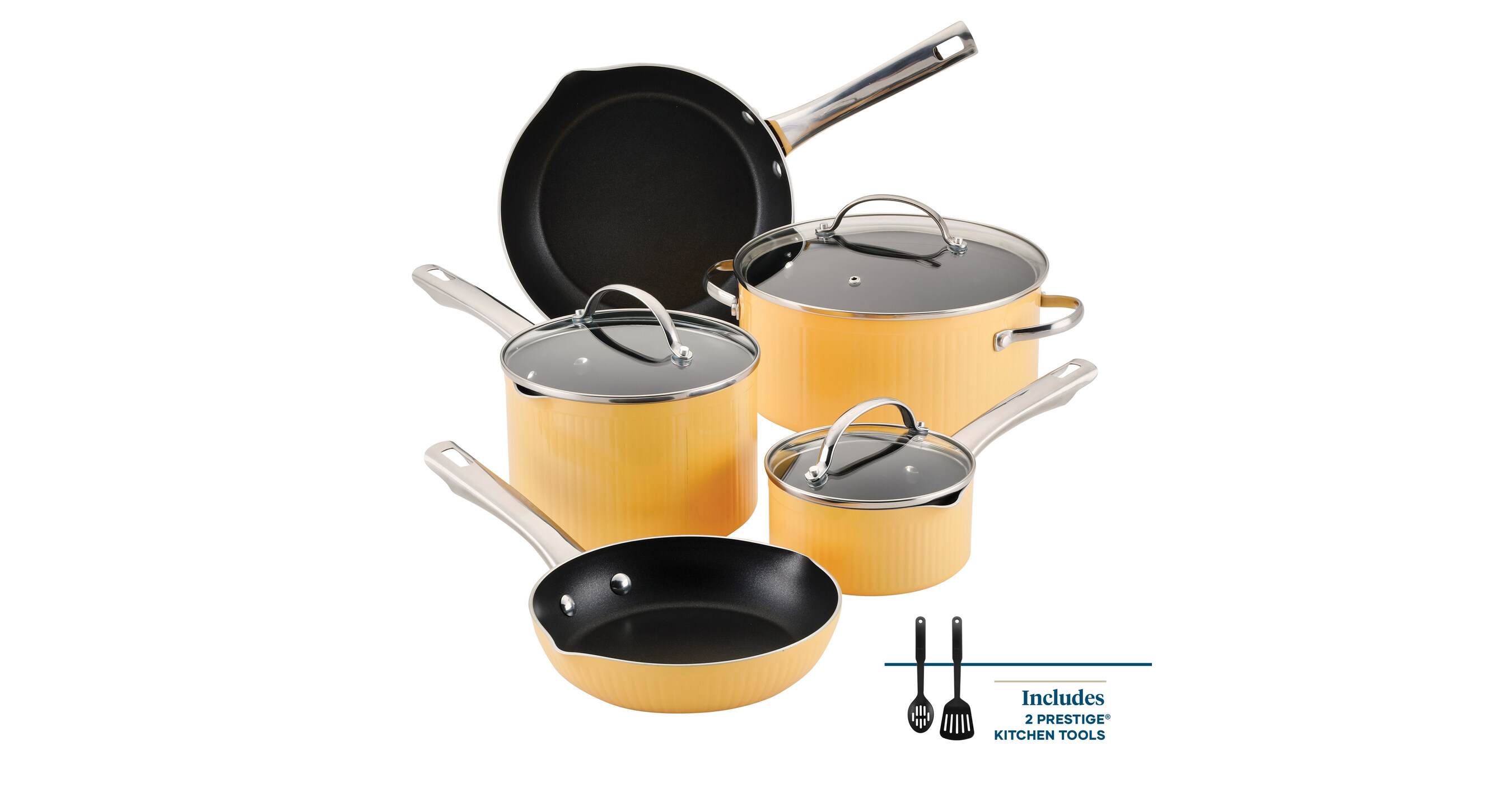 Farberware Style Nonstick Cookware Saute Pan with Lid, 3 Quart, Yellow &  Reviews