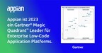 Appian im 2023 Gartner® Magic Quadrant™ für Enterprise-Low-Code-Anwendungsplattformen als führend eingestuft