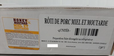 Rti de porc miel et moutarde (Groupe CNW/Ministre de l'Agriculture, des Pcheries et de l'Alimentation)