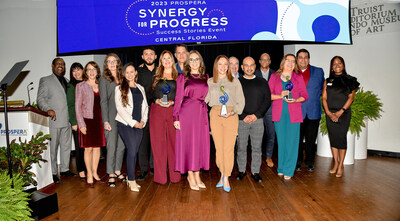 2023 Prospera Success Stories event honorees in Central Florida with sponsors and speakers