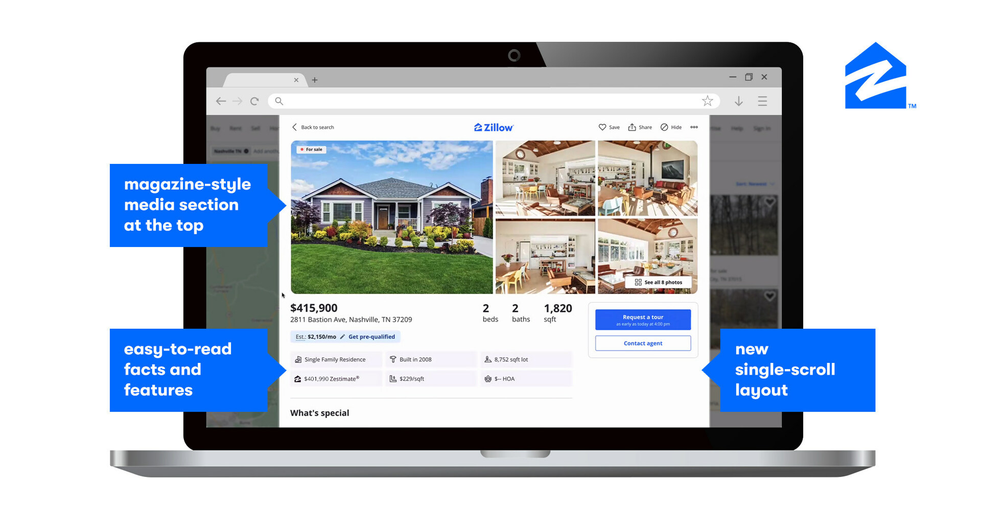 Zillow unveils a new look for property pages, their biggest redesign in