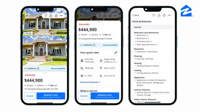 For-sale property listings on the Zillow app (iOS) are receiving a new look that minimizes excessive scrolling by allowing users to easily find the information that matters the most to them.