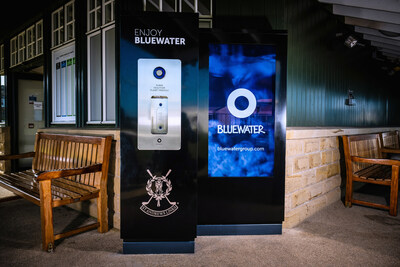 The world’s oldest golf course bids farewell to throwaway plastic bottles by installing a Bluewater dispenser adjacent to the first tee on the famous St Andrews Old Course (PRNewsfoto/Bluewater Group)