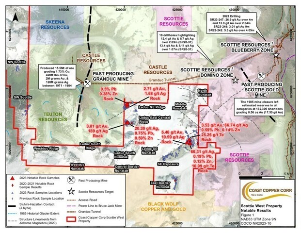 Coast Copper Corp NR23-10 Figure 1 (CNW Group/Coast Copper Corp.)