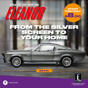 Fanhome Reintroduces the Legendary Eleanor Mustang Build-Up Model, Based on the Car from Gone in 60 Seconds