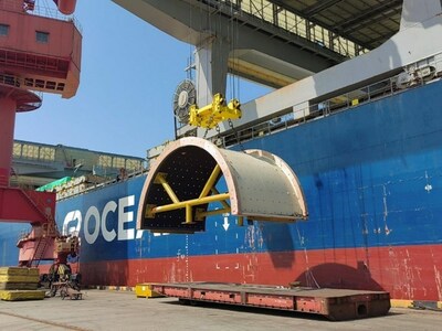 Ball mill shell segment in transit (CNW Group/Artemis Gold Inc.)