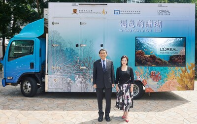 (Left) Professor Rocky S. Tuan, Vice-Chancellor and President of The Chinese University of Hong Kong and (right) Eva Yu, President and Managing Director of L’Oréal Hong Kong