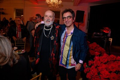 Salah Bachir with renowned filmmaker Atom Egoyan at the book launch of ?First to Leave the Party'  Photo credit: George Pimentel (CNW Group/Phamous Characters)