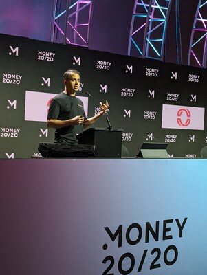 Oscilar Co-Founder and Chief Technology Officer Sachin Kulkarni speaks at Money20/20 in Las Vegas. (Oscilar photo)