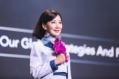 Jane Sun, CEO of Trip.com Group, delivers keynote speech to partners at the Global Partner Summit