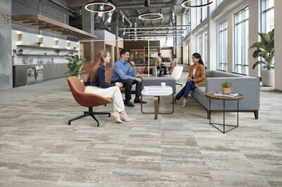 Designed with the modern workplace in mind, Tarkett's Collaborative Collection features a mix of patterns that give spaces the agility to meet changing demands and embrace neurodiverse work styles, offering solutions for busy, collaborative areas as well as quiet, heads-down zones.