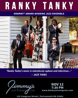 GRAMMY Award-Winners RANKY TANKY return to Jimmy's Jazz & Blues Club on Sunday November 12 at 7:30 P.M. Tickets available at Ticketmaster.com and www.jimmysoncongress.com.