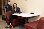 FHU marketing student Sara Browning enjoys one of Brown-Kopel Business Center's newly renovated spaces.
