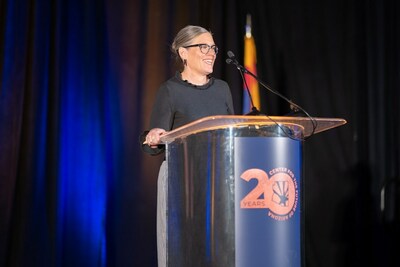 Arizona Governor Katie Hobbs speaks at Center for the Future of Arizona's event.