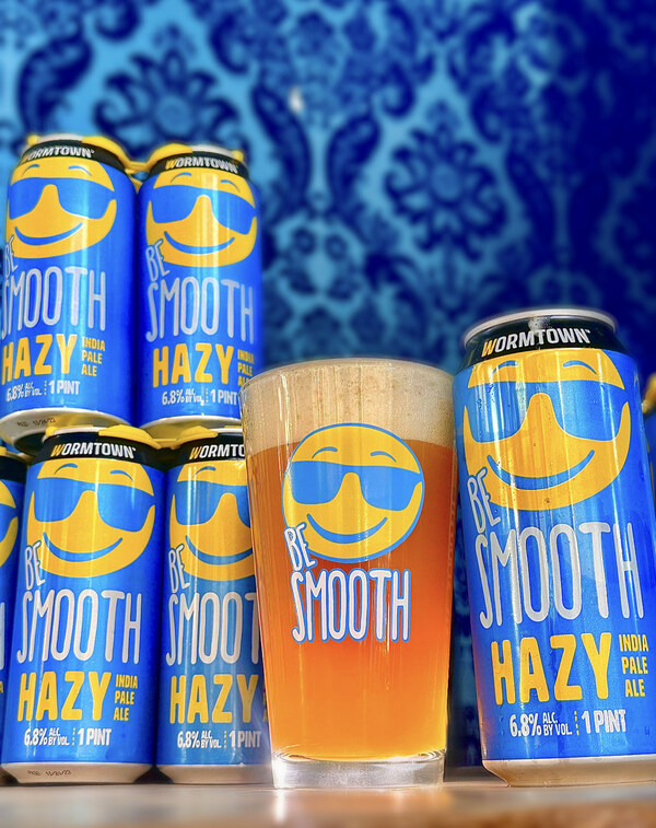 Be Smooth, the new Hazy IPA from Wormtown Brewery.