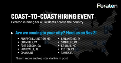 Ten in-person hiring events across the nation.