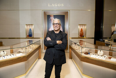 LAGOS Founder and Creative Director Steven Lagos in the new LAGOS Boutique at Bloomingdale's 59th Street